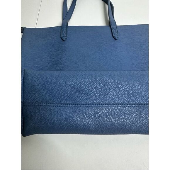 RODAN + FIELDS Blue Leather Purse/Travel Tote Shopper WITH Make-up Bag Pouch - Picture 15 of 16